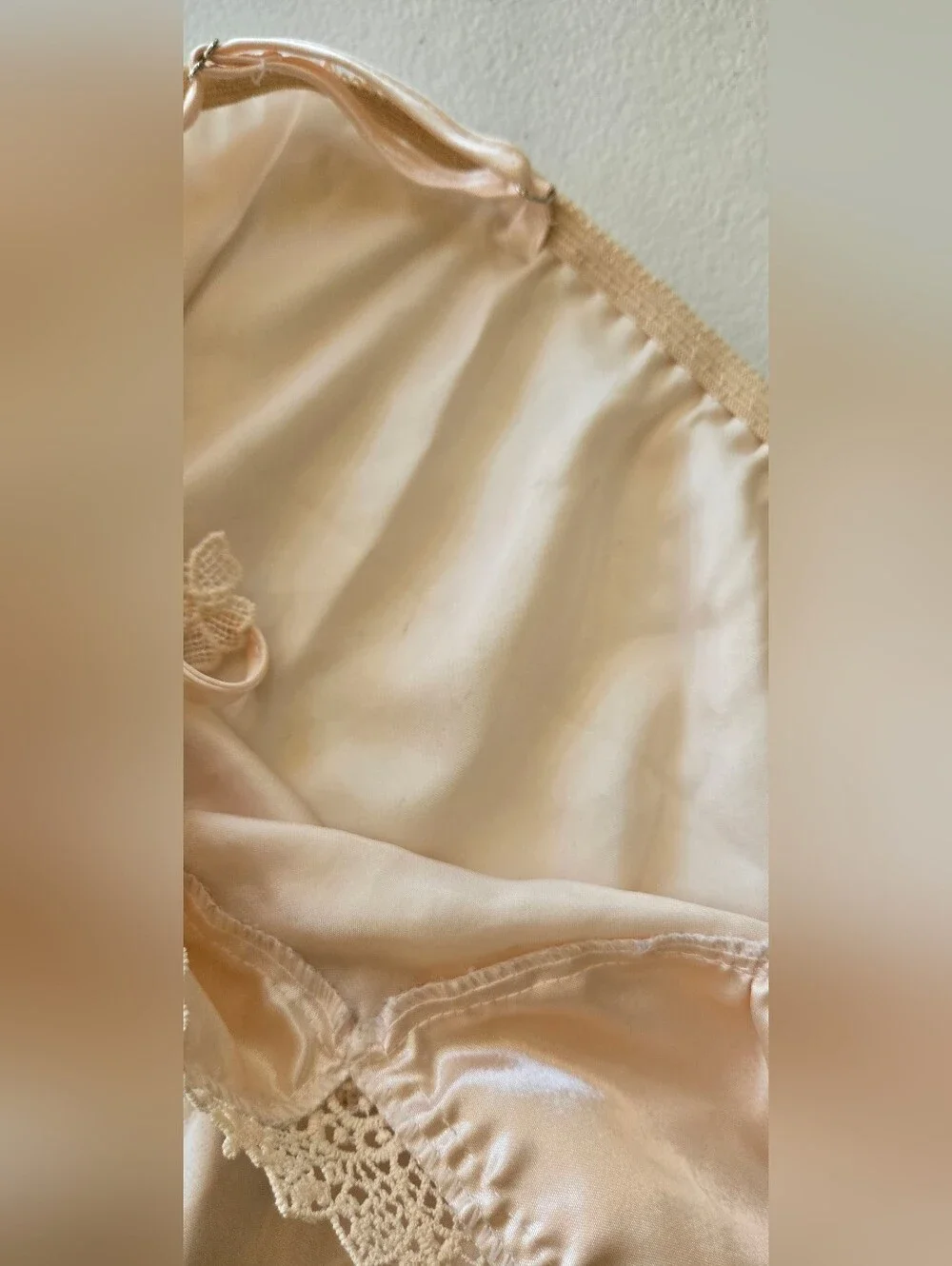 Vintage Cream Slip Dress Chemise - Picture 6 of 6